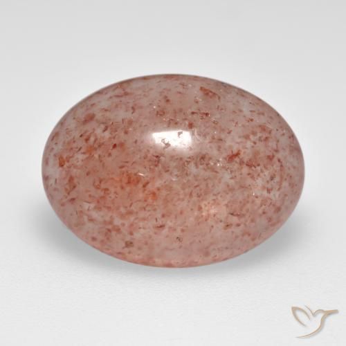 Quartzo Morango Rosa Alaranjado Natural 7.36ct, oval, Translúcido