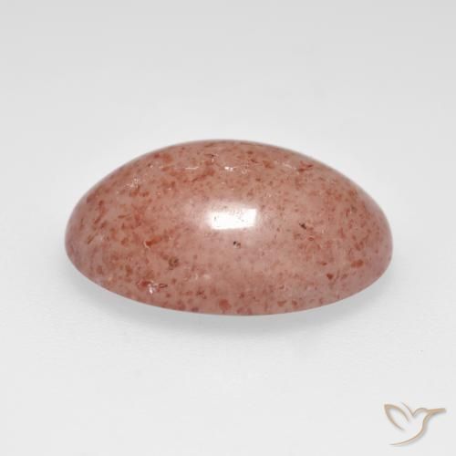 Quartzo Morango Rosa Alaranjado Natural 7.36ct, oval, Translúcido