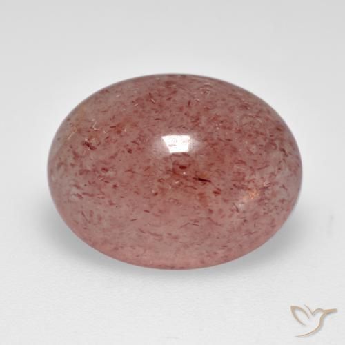 Quartzo Morango Rosa Médio Claro Natural 6.80ct, oval, Translúcido