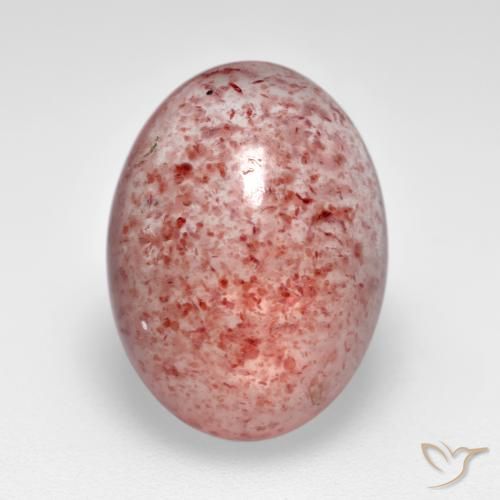 7.67ct Natural Rosa Médio Claro Quartzo Morango, oval, Translúcido