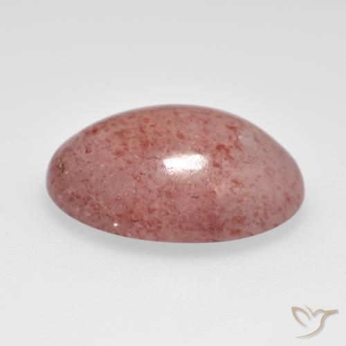 Quartzo Morango Rosa Médio Claro Natural 7.12ct, oval, Translúcido