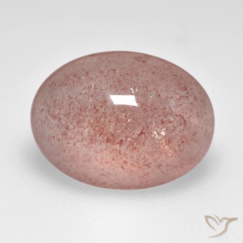 Quartzo Morango rosa médio Natural 8.33ct, oval, Translúcido