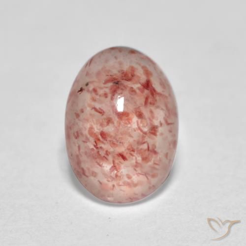 0.83ct Natural rosa médio Quartzo Morango, oval, Transparente