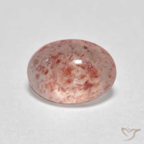 Quartzo Morango rosa médio Natural 0.83ct, oval, Transparente