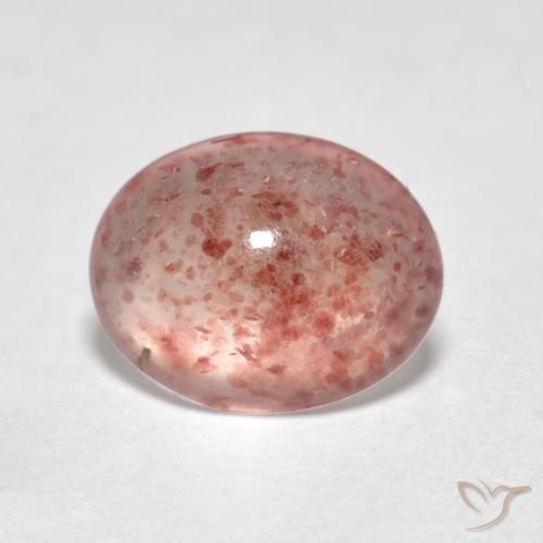 Quartzo Morango Rosa Terroso Natural 0.92ct, oval, Transparente