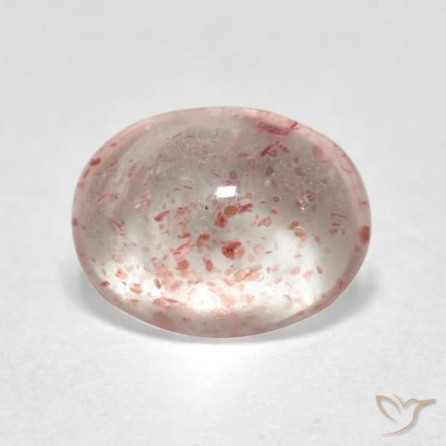 Quartzo Morango Laranja Rosa Natural 1.00ct, oval, Transparente