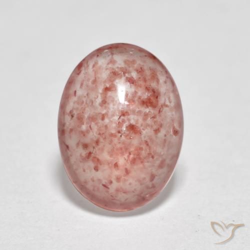 1.04ct Natural rosa médio Quartzo Morango, oval, Translúcido