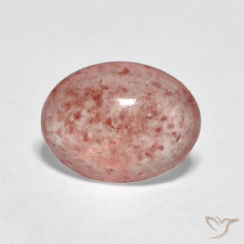 Quartzo Morango rosa médio Natural 1.04ct, oval, Translúcido