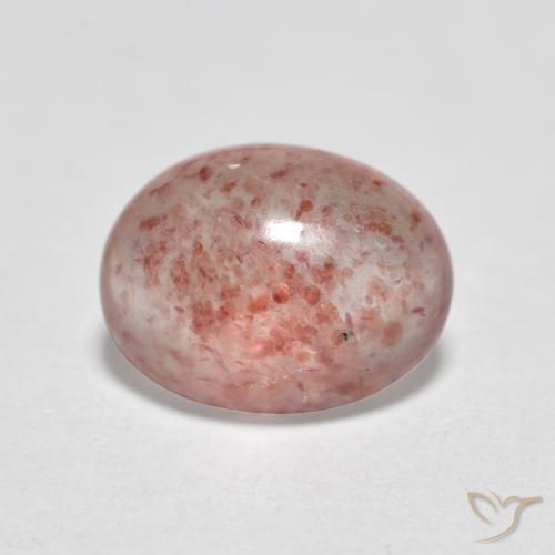 Quartzo Morango Rosa Terroso Natural 1.19ct, oval, Translúcido