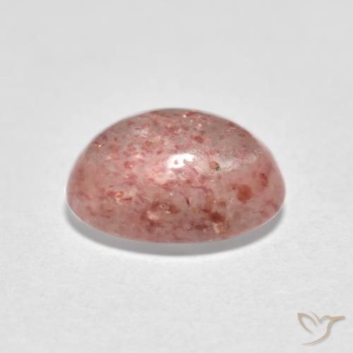 Quartzo Morango Rosa Terroso Natural 1.19ct, oval, Translúcido