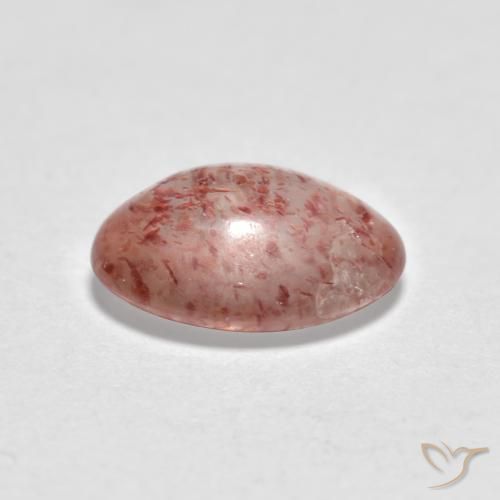 Quartzo Morango joaninha vermelha Natural 0.96ct, oval, Transparente