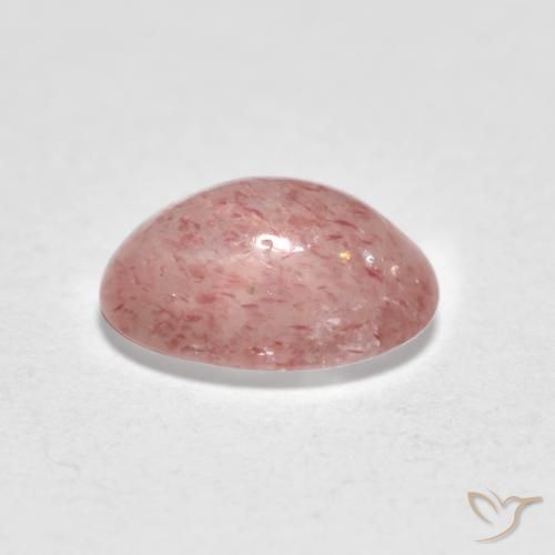 Quartzo Morango Rosa Terroso Natural 0.96ct, oval, Translúcido