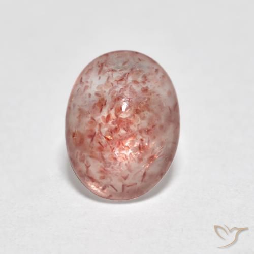 0.87ct Natural rosa médio Quartzo Morango, oval, Translúcido