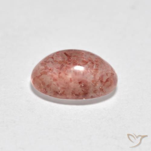 Quartzo Morango rosa médio Natural 0.87ct, oval, Translúcido