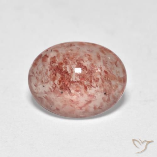 1.12ct Natural rosa médio Quartzo Morango, oval, Translúcido
