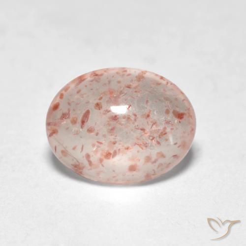 Quartzo Morango Rosa Terroso Natural 0.87ct, oval, Transparente