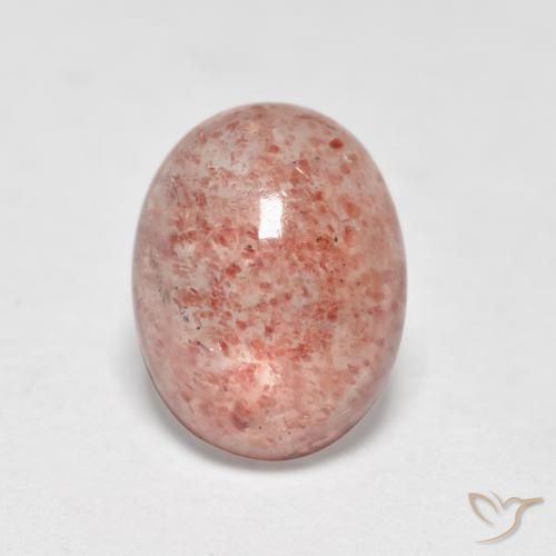 1.20ct Natural Rosa Terroso Quartzo Morango, oval, Translúcido