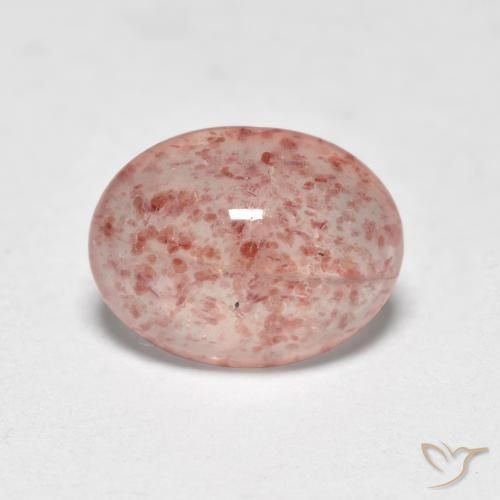 Quartzo Morango Rosa Terroso Natural 0.95ct, oval, Translúcido
