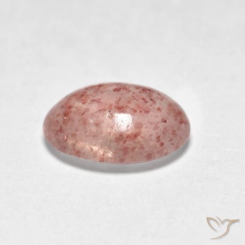 Quartzo Morango Rosa Terroso Natural 0.95ct, oval, Translúcido
