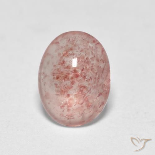 0.91ct Natural Rosa Terroso Quartzo Morango, oval, Translúcido