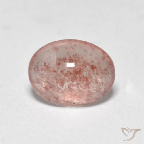 Quartzo Morango Rosa Terroso Natural 0.91ct, oval, Translúcido