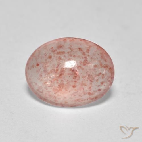 Quartzo Morango Rosa Terroso Natural 0.90ct, oval, Translúcido