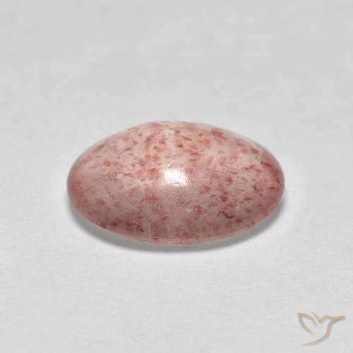 Quartzo Morango Rosa Terroso Natural 0.90ct, oval, Translúcido