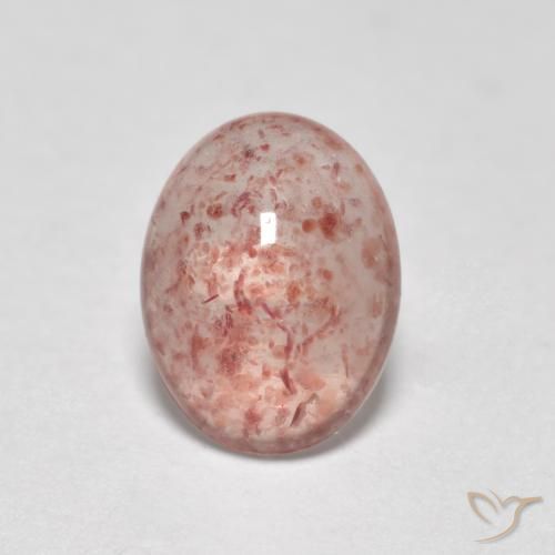 0.89ct Natural Luz rosa Quartzo Morango, oval, Translúcido
