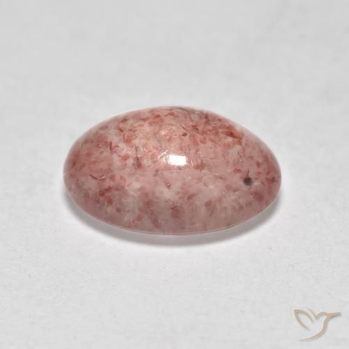 Quartzo Morango Rosa Terroso Natural 1.08ct, oval, Translúcido
