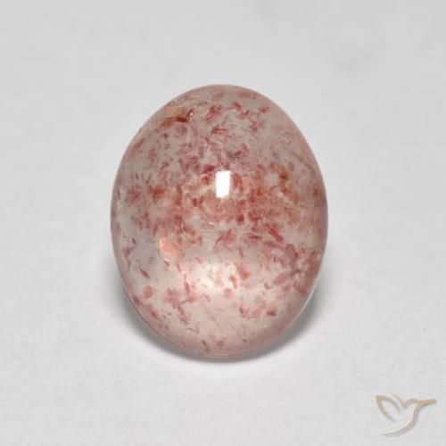 1.02ct Natural Luz rosa Quartzo Morango, oval, Transparente