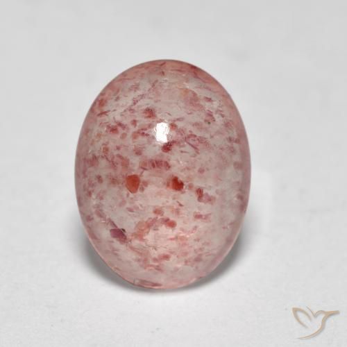 1.09ct Natural rosa médio Quartzo Morango, oval, Translúcido