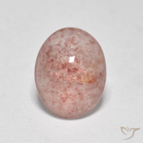 1.03ct Natural Rosa Terroso Quartzo Morango, oval, Translúcido