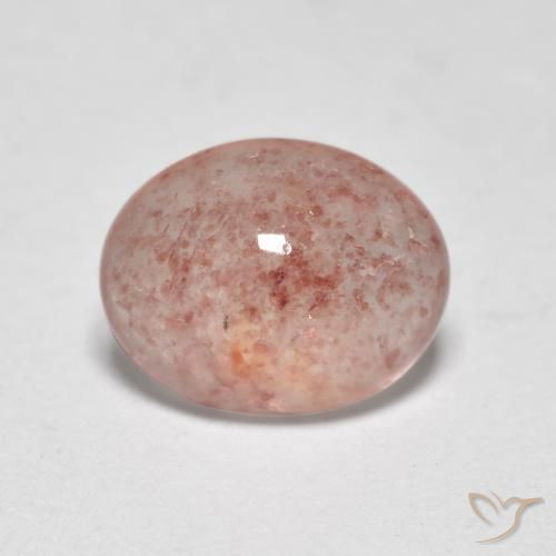 Quartzo Morango Rosa Terroso Natural 1.03ct, oval, Translúcido