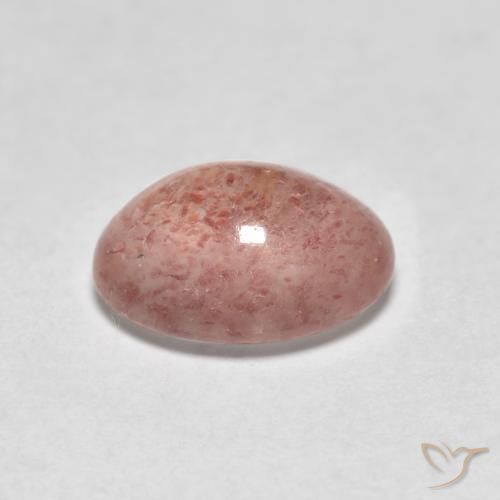 Quartzo Morango Rosa Terroso Natural 1.03ct, oval, Translúcido