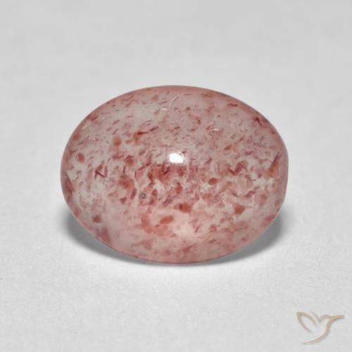 0.98ct Natural Rosa Médio Claro Quartzo Morango, oval, Translúcido
