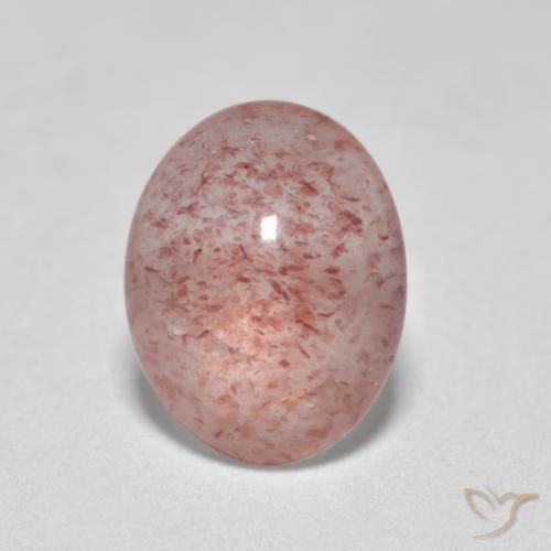 1.11ct Natural Rosa Médio Claro Quartzo Morango, oval, Translúcido