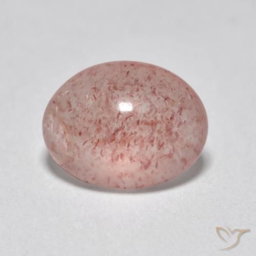 Quartzo Morango Rosa Médio Claro Natural 1.11ct, oval, Translúcido
