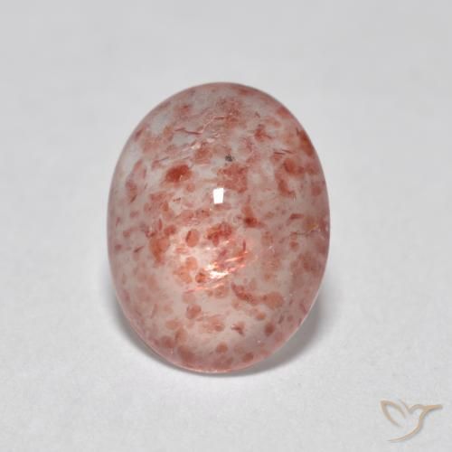 0.93ct Natural Luz rosa Quartzo Morango, oval, Translúcido