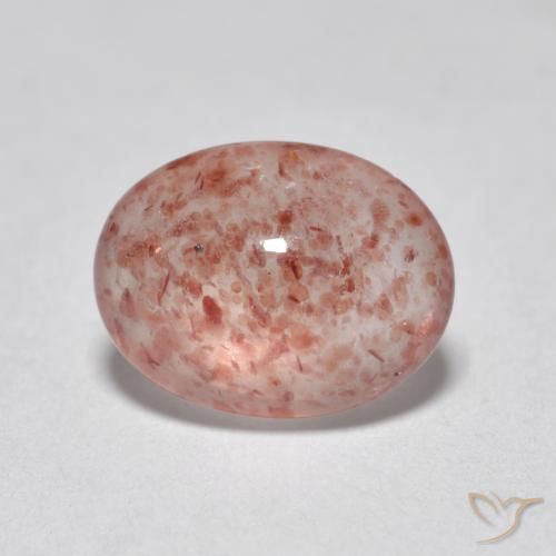 Quartzo Morango Luz rosa Natural 0.93ct, oval, Translúcido