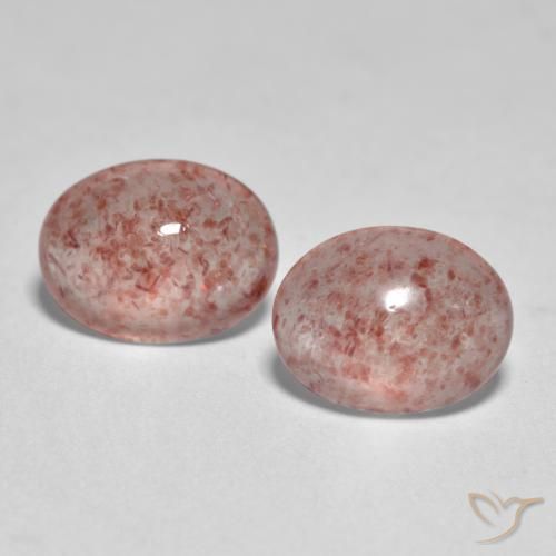 2.07ctw Natural Rosa Terroso Quartzo Morango, oval, Translúcido