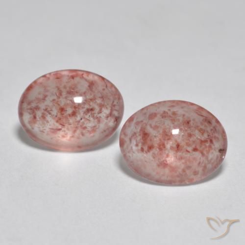 2.09ctw Natural Rosa Terroso Quartzo Morango, oval, Translúcido