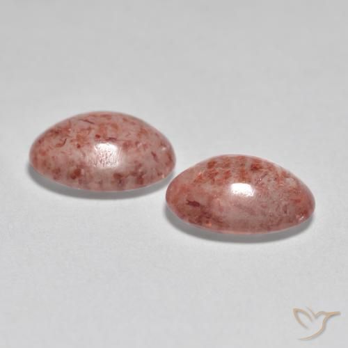 Pedras preciosas de Quartzo Morango Rosa Médio Claro natural de 1.99 ct, oval, Translúcido