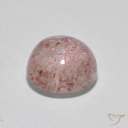 Quartzo Morango Luz rosa Natural 1.63ct, Redondo, Translúcido