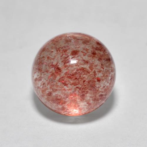 Quartzo Morango rosa rosa Natural 1,95ct, Corte Redondo, Translúcido