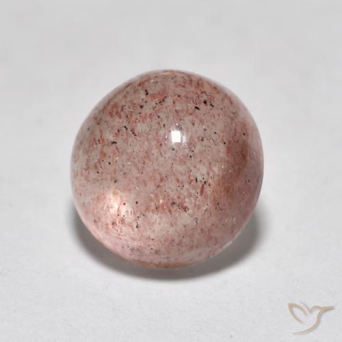 Quartzo Morango Luz rosa Natural 2.61ct, Redondo, Translúcido