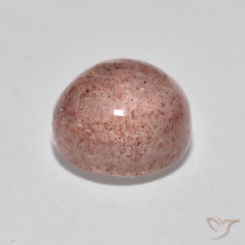 Quartzo Morango Luz rosa Natural 2.61ct, Redondo, Translúcido