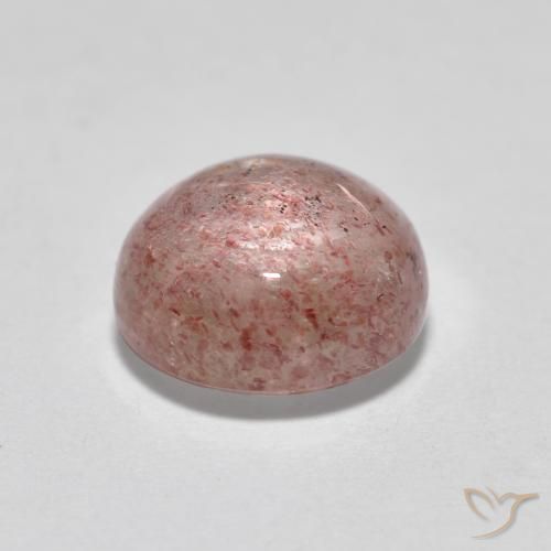 Quartzo Morango Rosa Terroso Natural 2.35ct, Redondo, Translúcido