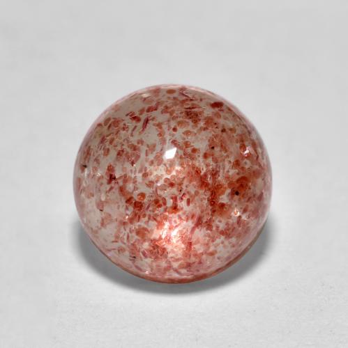 Quartzo morango rosa natural 1,64ct, corte redondo, translúcido
