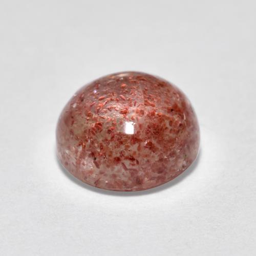 Quartzo morango rosa natural 1,64ct, corte redondo, translúcido