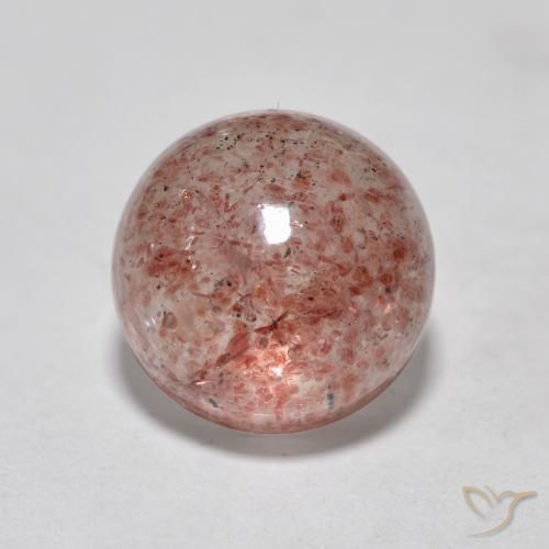 Quartzo Morango rosa rosa Natural 2.90ct, Redondo, Translúcido